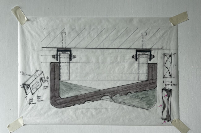 Architectural Sketch of a Parametric 3D Gypsum Panel