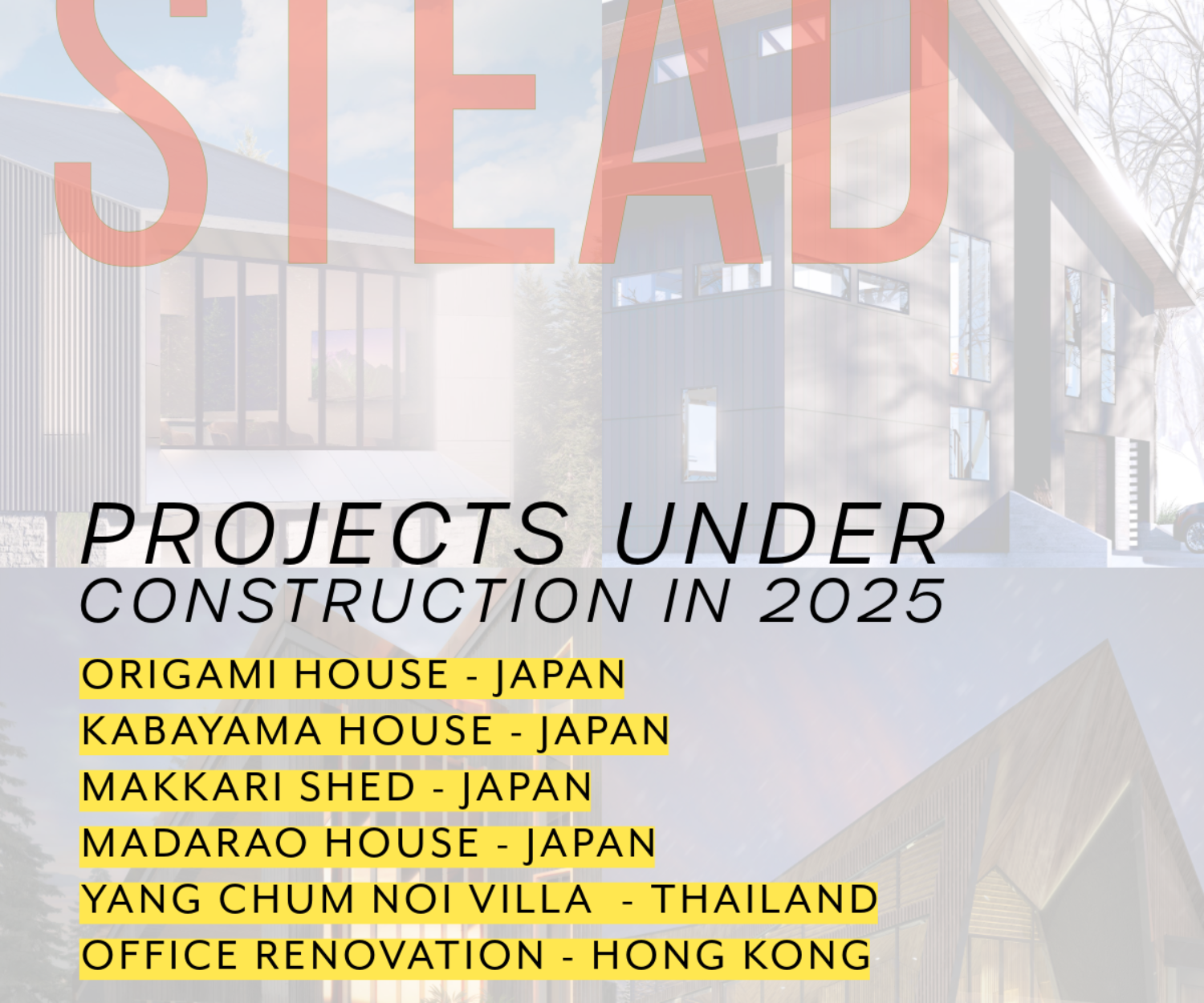 STEAD Projects under construction in 2025 list